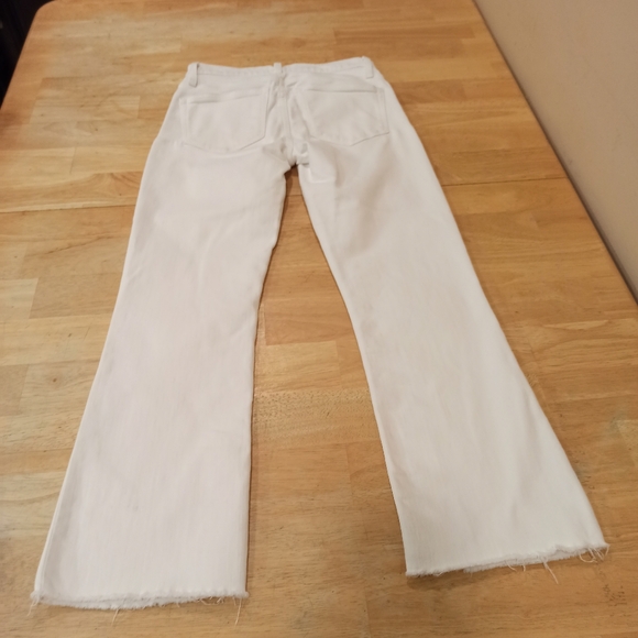 J Crew Flare Crop Jean in White Denim Signature Stretch Women's 25 - Picture 8 of 16